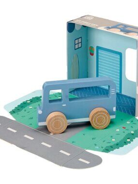 Little Town Wooden My First Van Pull Toy, 18+ months, NIB